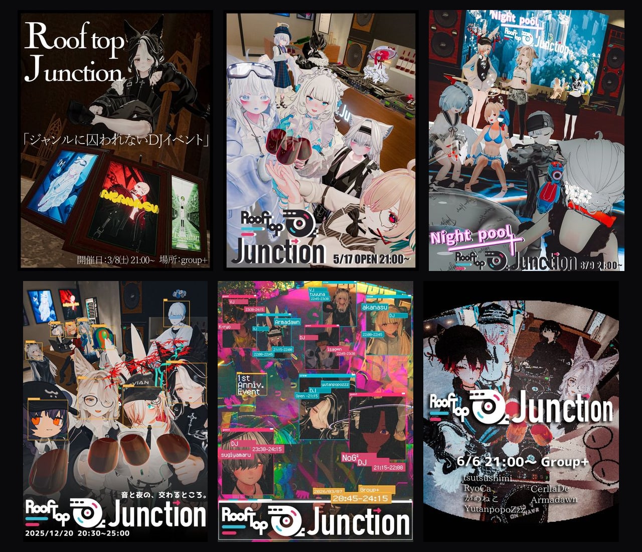 Roof Top Junction 告知ポスター vol.1〜6